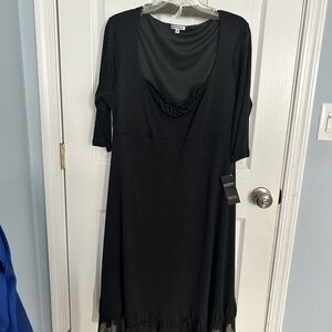 Kiyonna Sweetheart Neck Black Dress